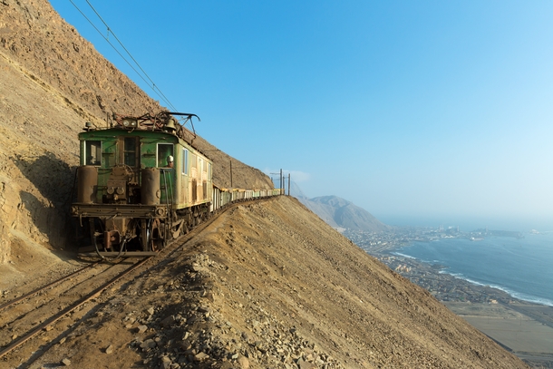 Railway above Tocopilla Chile 