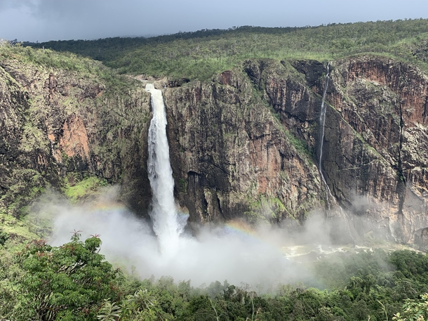 Rainbow mist at Wallaman Falls the tallest waterfall in Australia 