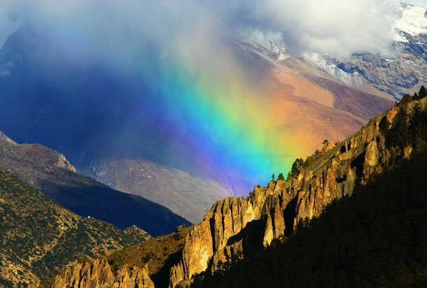 Rainbow over Himalayas 
