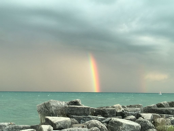 Rainbow over Lake Michigan 