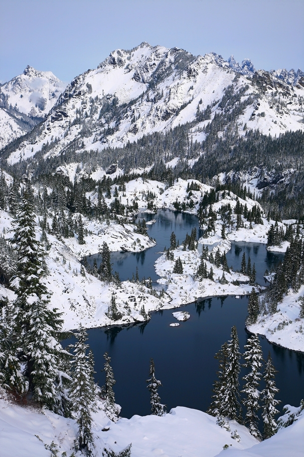 Rampart Lakes Winter Alpine Lakes in Washington State Photo by Jeremy Jonkman 