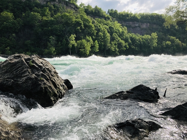 Rapids separating the US and Canada below Niagara Falls Whirlpool National Park NY  Insta GangstAdventures
