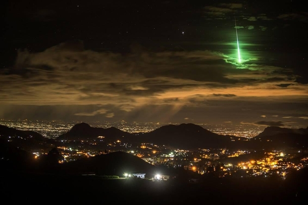Rare meteor photograph over southern India -  Prasenjeet Yadav