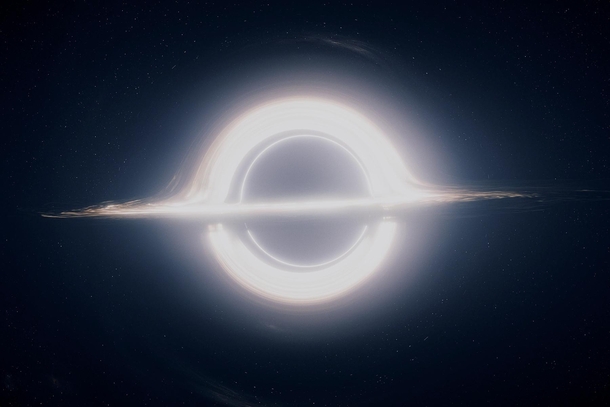 Realistic rendering of a supermassive black hole amp accretion disk for Christopher Nolans Interstellar 
