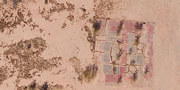 Reclaimed tennis courts alongside i- in Albuquerque NM  Found on Google Maps
