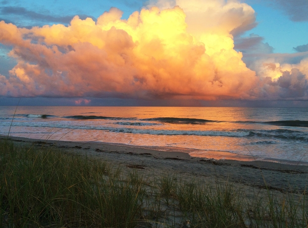 Reflected Sunset North Carolina Coast 