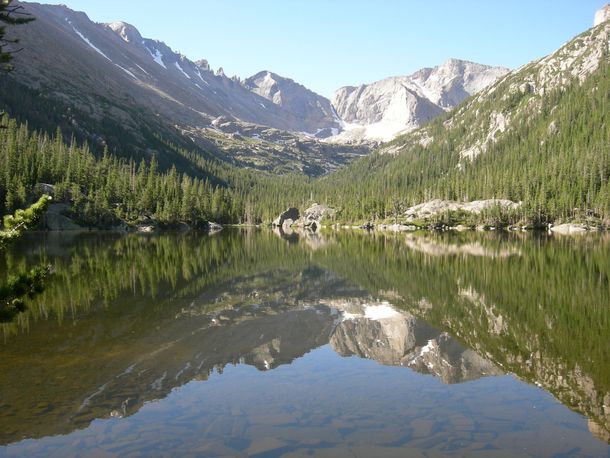 Reflection of the Rocky Mts in Colorado Lake 