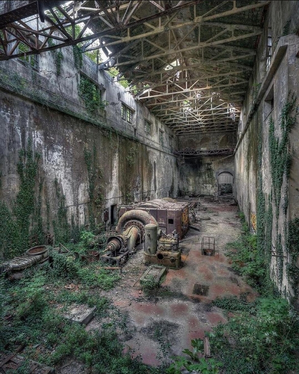 Remnants of a reclaimed power station in Italy