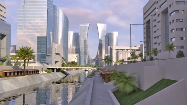 Render of the future Eko Atlantic City project of Lagos Nigeria  x 