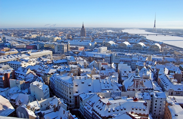 Riga Latvia in winter 