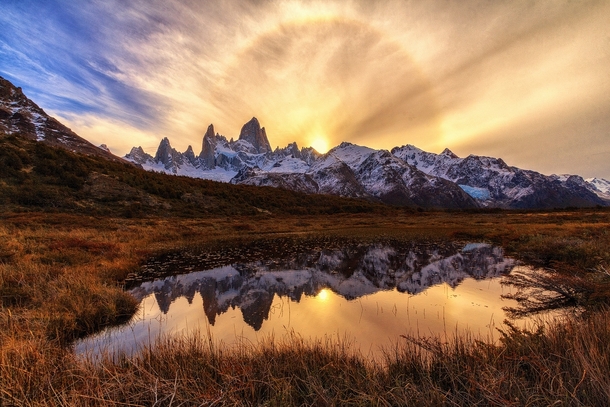 Ring of Fire  Fitz Roy Patagonia Argentina - by Matthias MH Huber 