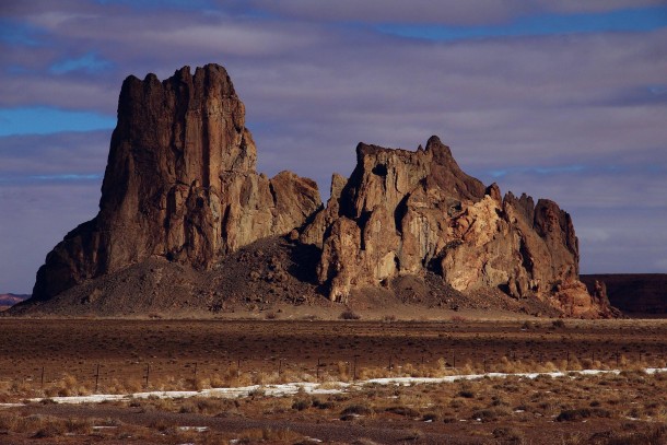 Rising from the Crust like Bone East of Kayenta Navajo Nation AZ 