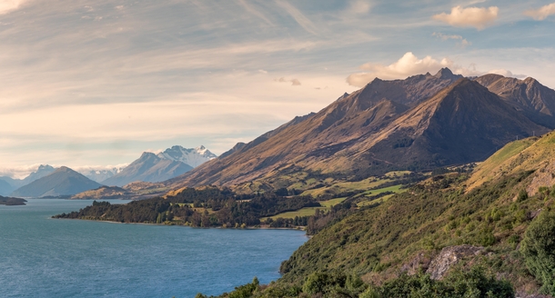 Roadside View of Lake Wakatipu New Zealand 