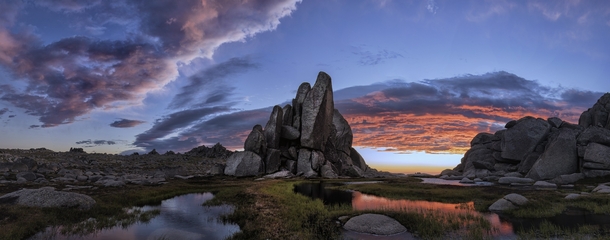 Rock formations in the Snowy Mountains NSW  Photo by Timothy Poulton xpost from rAustraliaPics