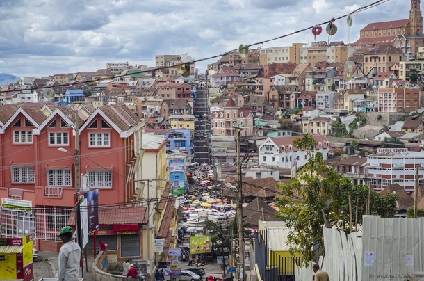 Rolling hills of Antananarivo Madagascar 