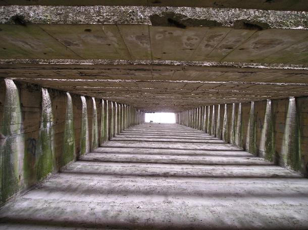Roof of Nazi U-Boat bunker in St-Nazaire France 