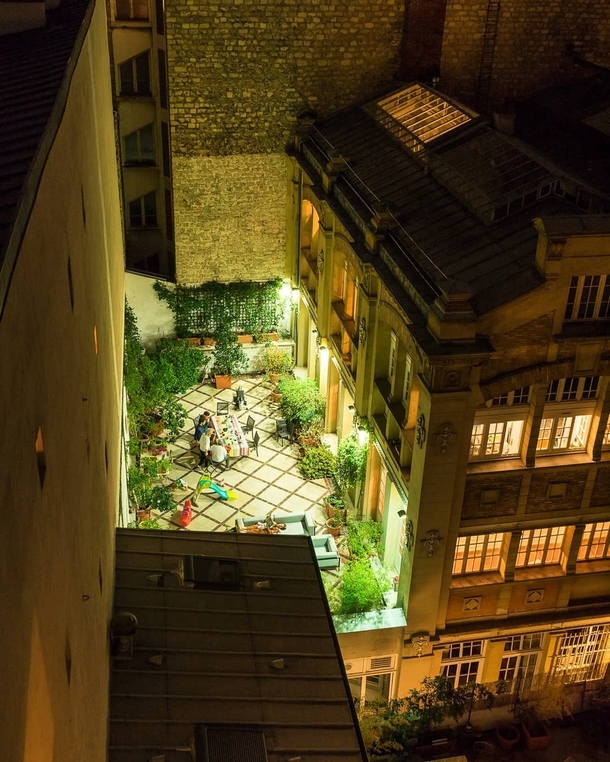 Rooftop terrace at the th arrondissement of Paris France 