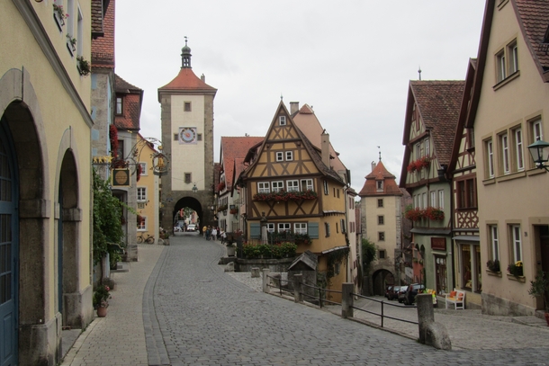 Rothenburg Ob Der Tauber Germany is a beautiful small Medieval village that dates back to 