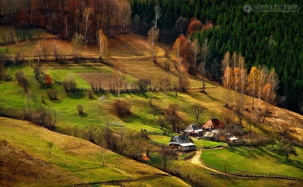 Rural homes in the Apuseni Mountains Romania 