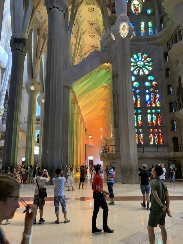 Sagrada Familia designed by Antoni Gaudi Barcelona Spain 