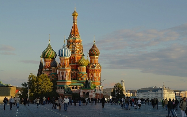 Saint Basils Cathedral in Red Square Moscow 