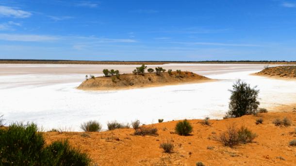 Salt Lakes in Western NSW Australia 