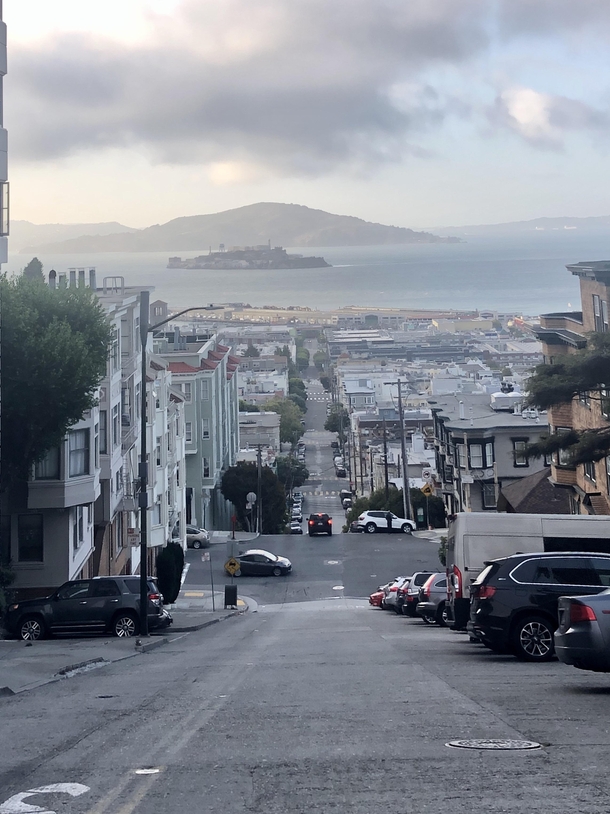 San Francisco CA Alcatraz Island at a distance