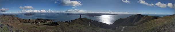 San Francisco viewed from Slacker Hill in the Marin Headlands 