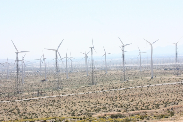 San Gorgonio Pass Wind Farm near Palm Springs CA 