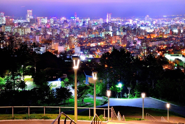 Sapporo Japan at night 