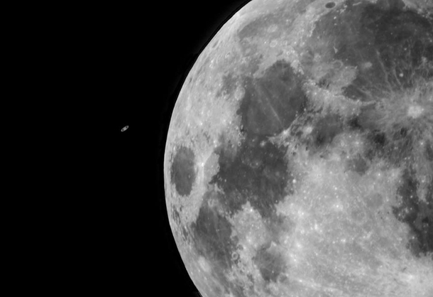 Saturn and the moon 