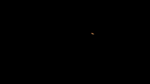 Saturn through a mm reflector telescope using a x Barlow lens and a mm lens with my phone OC