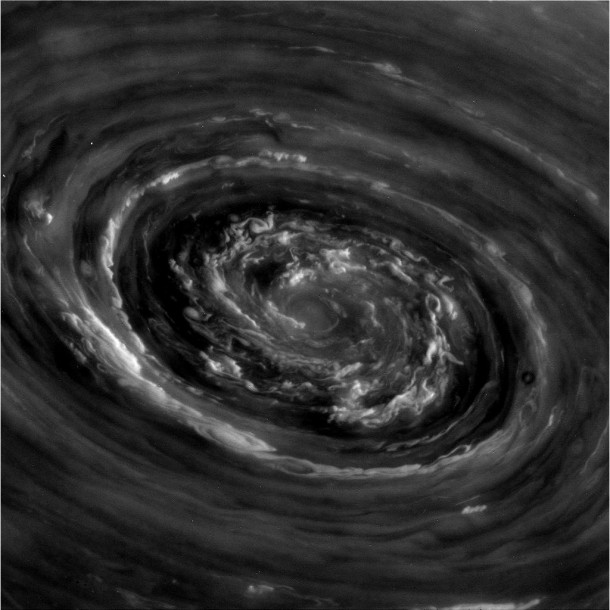 Saturns polar vortex 