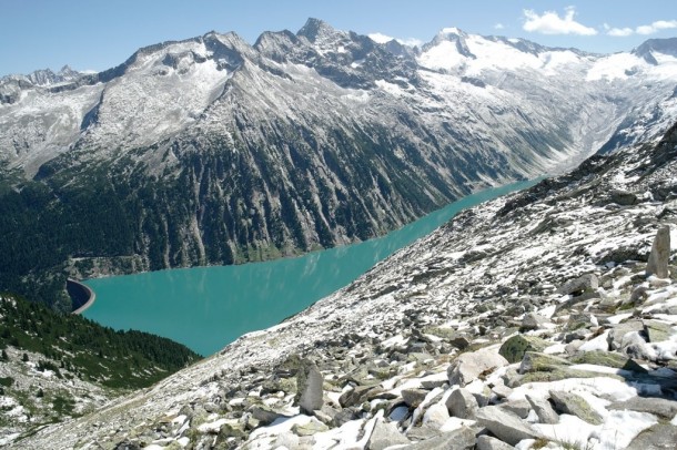 Schlegeis reservoir in Tirol Austria 