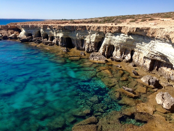 Sea Caves at Cape Greco Cyprus this Weekend Water felt great 