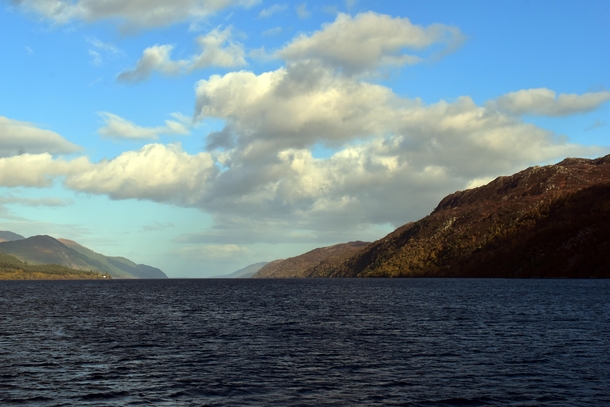 Searching for the monster at Loch Ness near Fort Augustus Scotland 