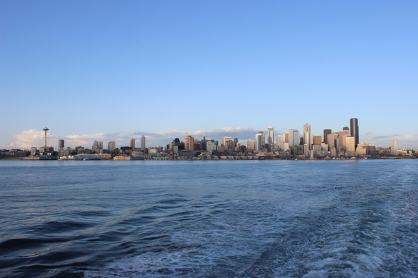 Seattle Skyline via Ferry 
