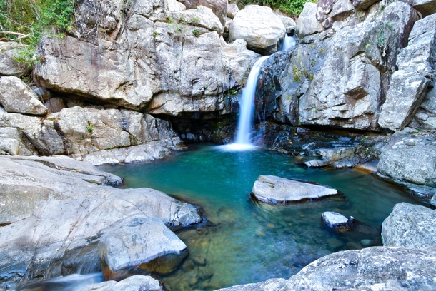 Secluded swimming hole within Little Crystal Creek Queensland Australia 