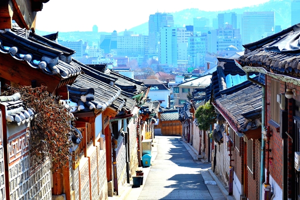 Seoul from the Bukchon Hanok Village 
