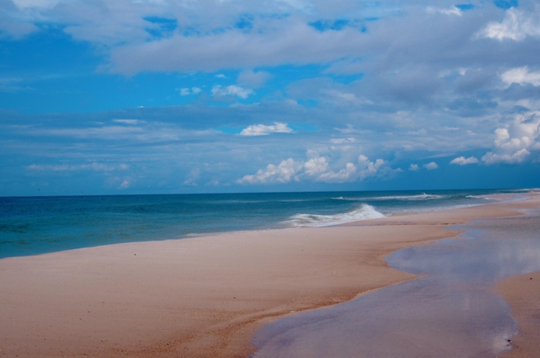 Shallow tide pools on the beaches of St Joseph Peninsula Florida 