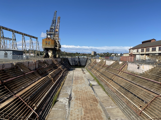 Ship repair dry dock Mare Island Naval Shipyard Vallejo California 