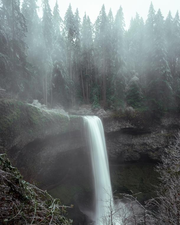 Silver Falls State Park Oregon was So BREATHTAKING I was SO thrilled and in awe seeing this scenery The clouds rolling in and all the mist was just stunningly beautiful  Also please support and inspire peoples wellbeing with your peaceful Photography at r