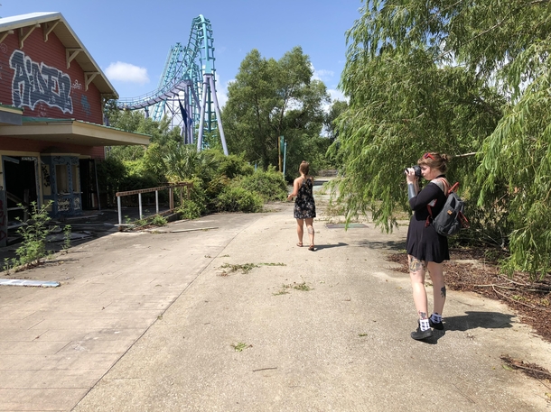 Six Flags New Orleans long abandoned after hurricane Katrina