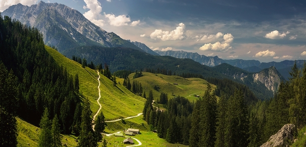 Slopes of the Jenner Mountain Bavaria Germany  Photo by Scorpio