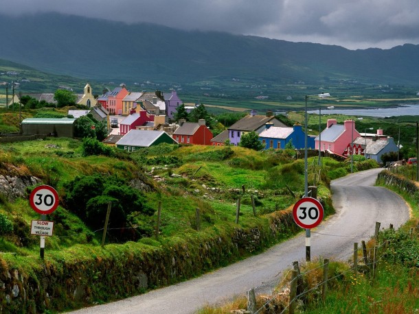 Slow through the village of Allihies Ireland 