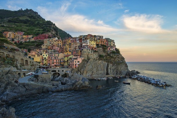Small coastal village of Manarola Italy 