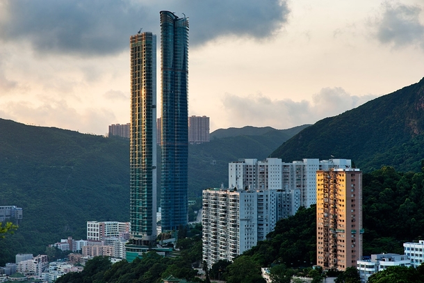 So tall yet so thin The Summit and The Highcliff otherwise known as the Hong Kong Chopsticks 