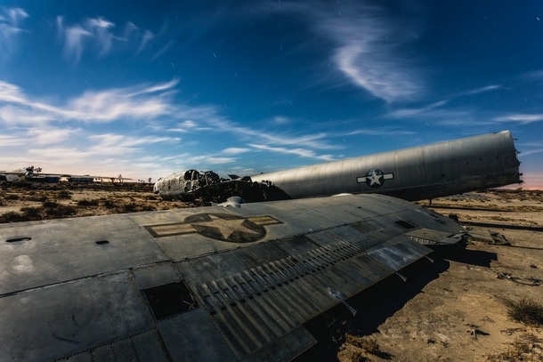 Some military planes left to rot in the desert 