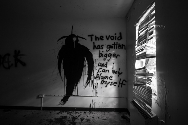 sometimes the most interesting and photogenic thing in abandoned places is the graffiti