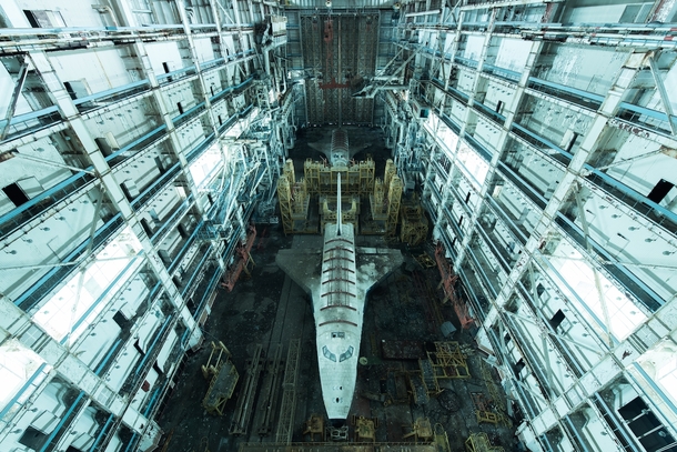 Soviet-era space shuttles left behind at the Baikonur Cosmodrome in Kazakhstan  Photographed by David de Rueda